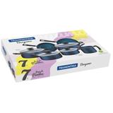 Jogo De Panelas Alumínio 7 Pcs Verm Bergamo Tramontina