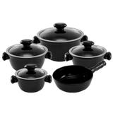 Jogo De Panelas Ceraflame J607141 Chef 5 Peças Preto