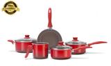 Jogo de Panelas Ceramic Life 5 Peças - Smart - Vermelho Brinox