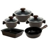 Jogo De Panelas Cerâmica Trevalla Gourmet Cheff Com Assadeira Chocolate By Ceraflame