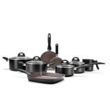 Jogo De Panelas Com Revestimento Cerâmico 8 Peças Ceramic Life Preto - Brinox