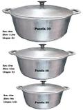 Jogo De Panelas Grandes Em Aluminio E Tampas Pesadas 3 Peças - Panelas brasil