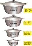Jogo De Panelas Grandes Em Aluminio E Tampas Pesadas 4 Peças - Panelasbrasil