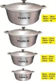 Jogo De Panelas Grandes Em Aluminio E Tampas Pesadas 4 Peças - Panelasbrasil
