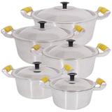 Jogo De Panelas Grossas Alumínio Batido Fundido Kit Com 5 peças - Aluminex - Aluminio