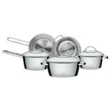 Jogo de Panelas Inox 5 Peças Redondo Allegra Prata Tramontina