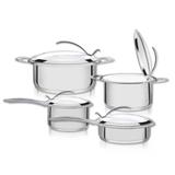Jogo de Panelas Tramontina Aço Inox 4 Peças Rotonda Ceramic