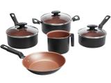 Jogo de Panelas Tramontina Antiaderente - Bronze e Preto 5 Peças Turquia 27899/104