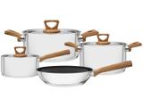 Jogo de Panelas Tramontina Inox Fundo Triplo - 4 Peças Brava 65300310