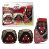 Jogo de Pedaleiras Esportivas Tuning Universal Power Vermelho 3 Peças - Sw