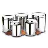 Jogo de porta mantimentos com tampa Brinox suprema 5 peças