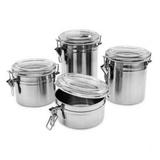 Jogo De Porta Mantimentos Em Inox 4 Peças - Ke Home - Not defined