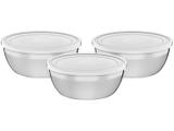 Jogo de Potes de Inox Hermético Tramontina - com Tampa Redondo Freezinox 3 Peças