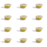 Jogo de Potes de Plástico com Tampa 12 Peças 0,35L Premium UZ Amarelo