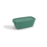 Jogo de Potes Plásticos com Tampa Retangular 12 Peças UZ Verde