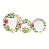 Jogo de Pratos de Porcelana 18 Peças White Amazon 9263 Lyor