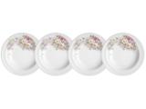 Jogo de Pratos de Porcelana Redondo Branco Fundo - Schmidt 78460231140030 4 peças