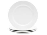 Jogo de Pratos de Porcelana Redondo Branco Raso - Schmidt Basic 7811026007003058 4 Peças