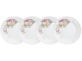 Jogo de Pratos de Porcelana Redondo Branco Raso - Schmidt Eterna 78380261140030 4 Peças