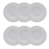 Jogo De Pratos Fundo Oxford Serena 6 Peças Branco White