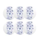 Jogo De Pratos Fundos Germer Giverny 6 Peças Porcelana Branco