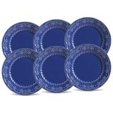 Jogo de Pratos Raso Porto Brasil Esparta 6 Peças Azul Navy 323582