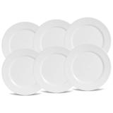 Jogo de Pratos Raso Porto Brasil Flat 6 Peças Branco 61462