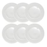 Jogo de pratos rasos diamante porcelana germer porcelanas