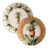 Jogo de Pratos Rasos e de Sobremesa Porto Brasil Pineapple Império 6 Unidades