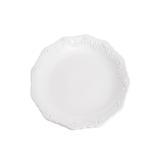 Jogo de pratos rasos em porcelana Woff Alto Relevo 27cm 6 peças branco - Wolff