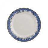 Jogo de Pratos Rasos Porcelana 6 Peças 25cm Cedro Wolff Rojemac Branco/Azul