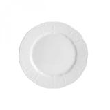 Jogo de Pratos Rasos Porcelana 6 Peças 27cm Zen Fleur Wolff Rojemac Branco
