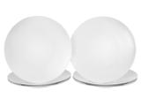 Jogo de Pratos Redondo de Porcelana Branco Raso - de Sobremesa Casamiga EGC100/PS 6 Peças