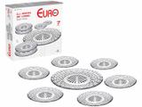 Jogo de Pratos Redondo de Vidro Transparente Raso - Euro Home Rattan 7 Peças