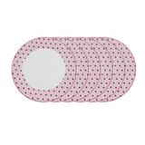 Jogo de pratos sobremesa em porcelana Casambiente Agatha 27cm rosa 6 peças