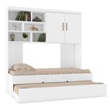 Jogo de Quarto Chiara 3 Peças Módulo Aéreo e Cama com Auxiliar com Colchões D33 e D20 - Phoenix Baby