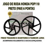 Jogo De Roda Liga Leve Pop 110 Scud Preto Freio À Tambor