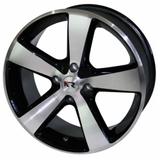 Jogo de Rodas Esportivas K27 Aro 14 x 6,0 4x108 ET40 Preto Diamantado - Kr wheels