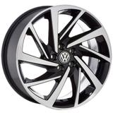 Jogo De Rodas New Polo Aro 20 x 7,5 5x112 ET47 Volkswagen R93 Preto Diamantado - Kr wheels