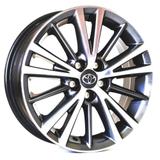 Jogo de Rodas Toyota Corolla 2015 Aro 16 x 6,0 5x100 ET39 R64 Grafite Diamantado - Krmai