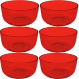 Jogo de Sobremesa 06 Peças Cremeiras Coza Sobremesa Cozinha Vermelho