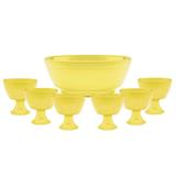 Jogo de Sobremesa Tigela e Taças Luna Amarela 3,5 lts 7 pcs - Ou