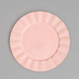 Jogo de Sousplat de Plástico 6 Peças 33cm Cook Bon Gourmet Rojemac Rosa/Marrom