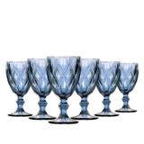Jogo de Taça Água Diamante Azul 260ML Class Home