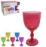 Jogo de taca de vidro cascais colors com 6 pecas 250ml na caixa - Wincy