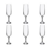 Jogo de Taças de Champanhe Linha Julia em Cristal Ecológico - 6 Peças - Prime home decor
