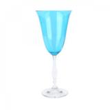 Jogo de Taças para Água Cristal Ecológico 350ml 6 Peças Antik Lyor Azul
