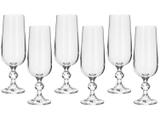 Jogo de Taças para Champagne Cristal 6 Peças - 180ml Bohemia Klaudie Sterna