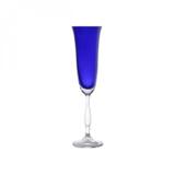 Jogo de Taças para Champagne Cristal Ecológico 190ml 6 Peças Lyor Azul