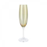 Jogo de Taças para Champagne Cristal Ecológico 220ml 6 Peças Klara Lyor Âmbar